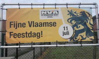 Affiche 'Fijne Vlaamse Feestdag!'