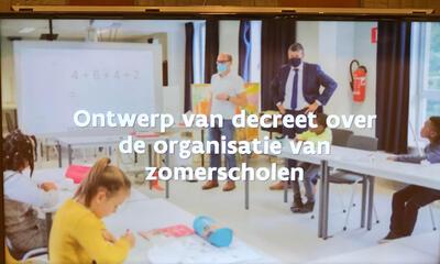 Ontwerp van decreet over de organisatie van zomerscholen